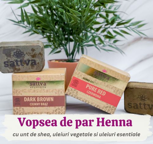 Vopsea Henna Rosu Calup Sattva Ayurveda